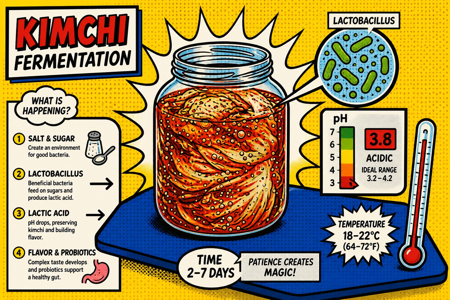 The Science of Kimchi Fermentation: pH, Temperature, and LAB