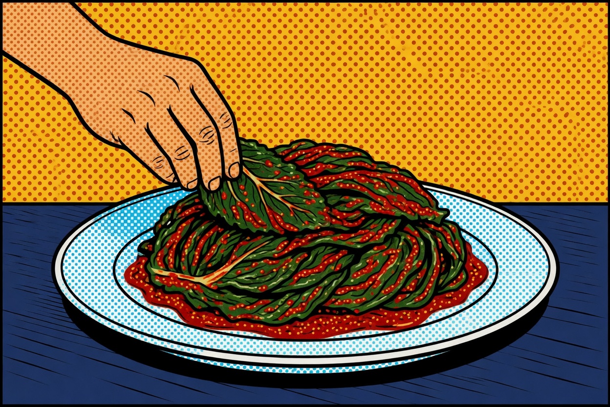 Gat Kimchi — Mustard Leaf Kimchi