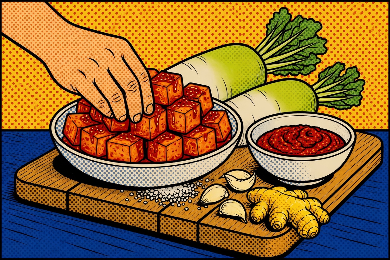 Kkakdugi — Cubed Radish Kimchi